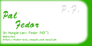 pal fedor business card